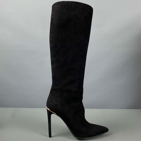 LOUIS VUITTON Black Suede Pull On Boots - Picture 2 of 8